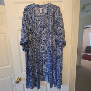 Catherines Blue Short Sleeve Duster 💙